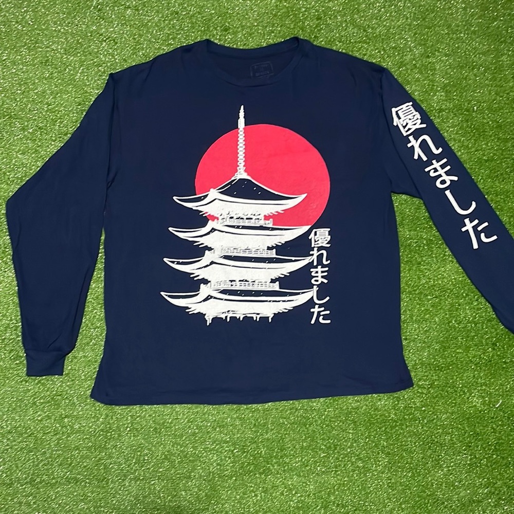 XXL blue long sleeve shirt